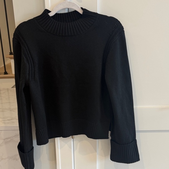 Sale 3/15 Scoop NYC Elegant Black Crew Neck Sweater - Picture 1 of 6